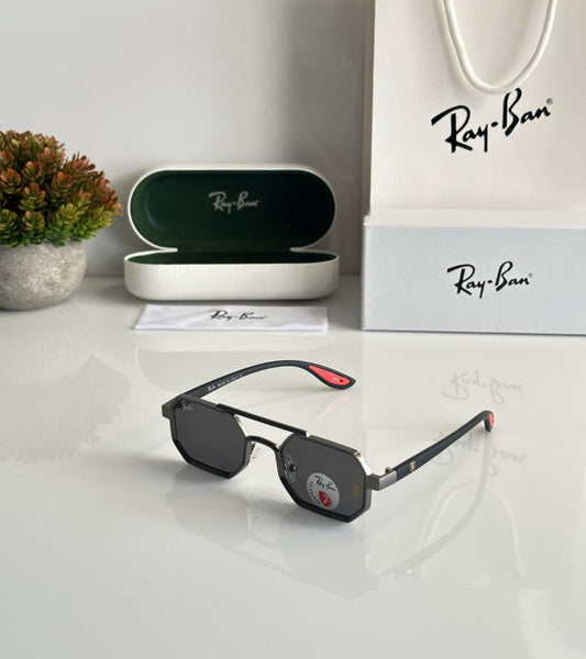 Rayban Hexagon Gun Black