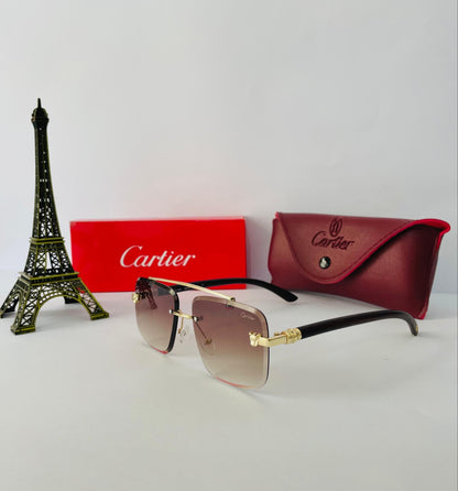 Cartier Sunglasses Wooden Texture