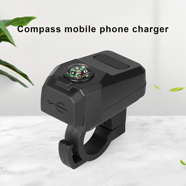Motorcycle Usb Charger With Compass –