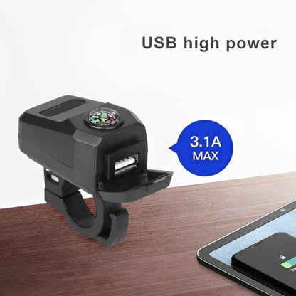Motorcycle Usb Charger With Compass –